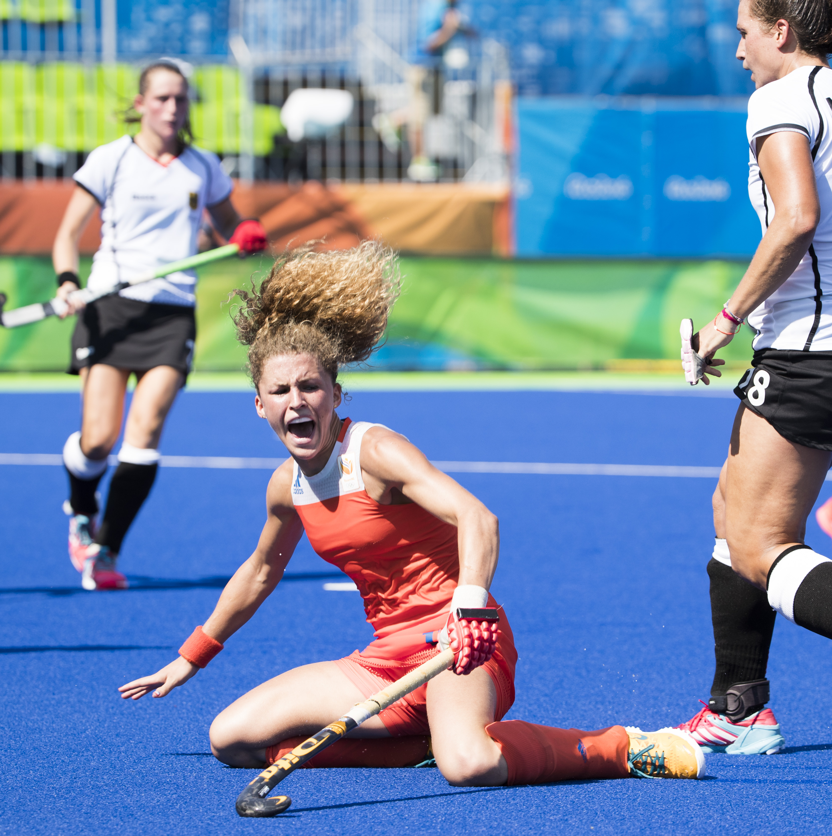 RIO DE JANEIRO - Maria Verschoor (Ned) tijdens de halve finale hockey dames Nederland-Duitsland (1-1), tijdens de Olympische Spelen. Nederland door naar de finale. COPYRIGHT KOEN SUYK