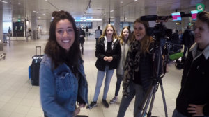 Naomi van As op Schiphol