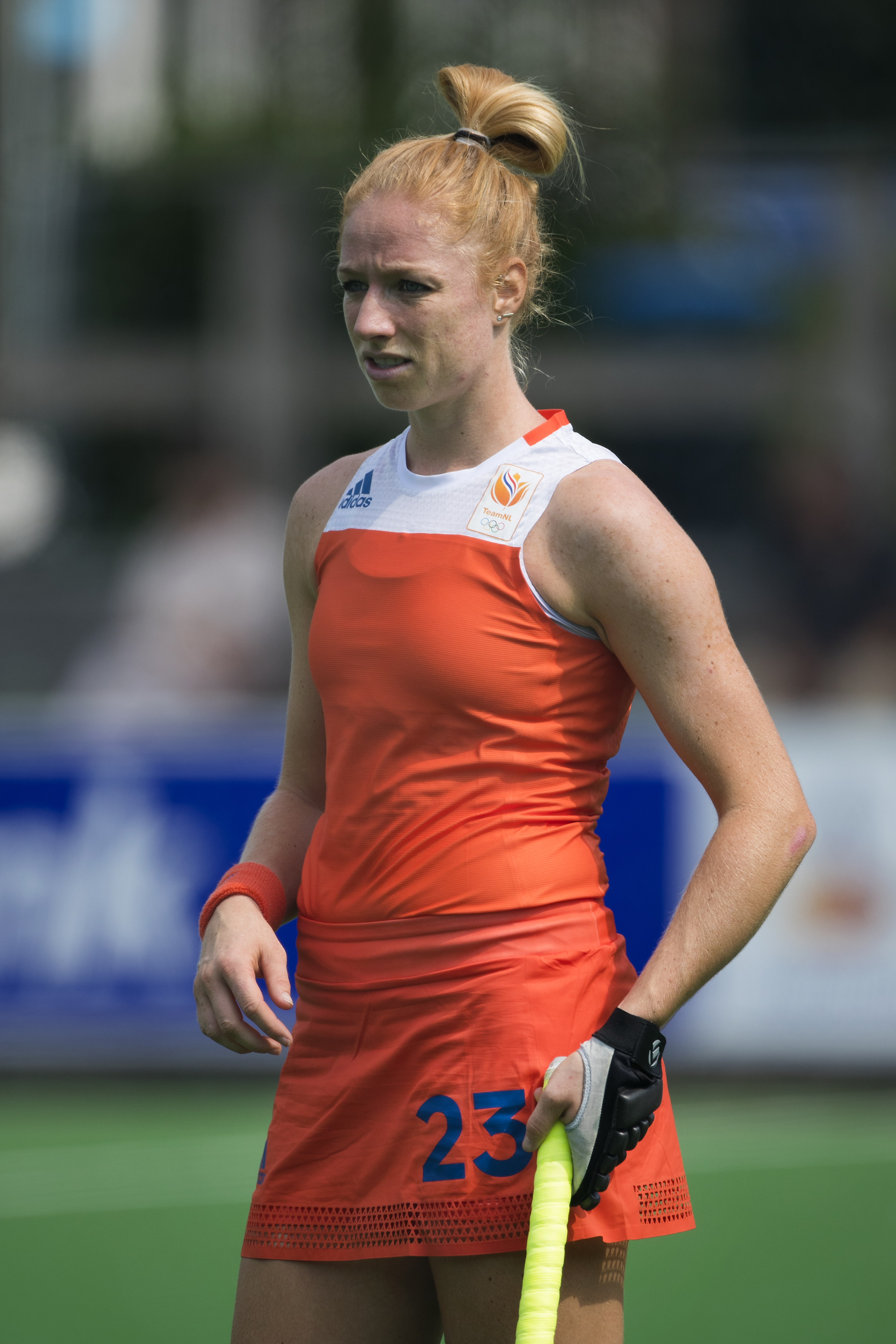 Bilthoven - Nederland - Spanje Dames, Seizoen 2015-2016, 21-07-2016, Nederland - Spanje 2-0, Margot Van Geffen .