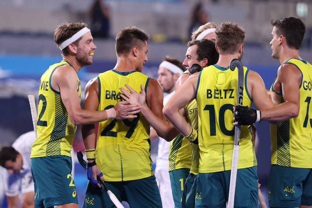 aussies blij - Worlds No.1&2 head to the Olympic final - The Tokyo 2020 Olympic hockey final will be between Australia and Belgium, the numbers 1 and 2 in the world ranking. After Belgium defeated India in the first semi-final (2-5), Australia was too strong for Germany in the second semi-final with 1-3.
