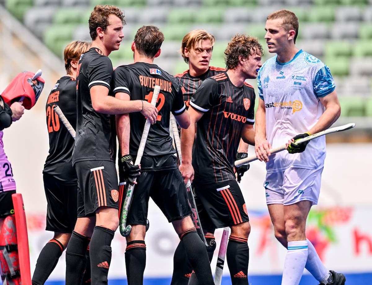 The Dutch junior team finished the World Cup in fifth place after a narrow victory over the Australians