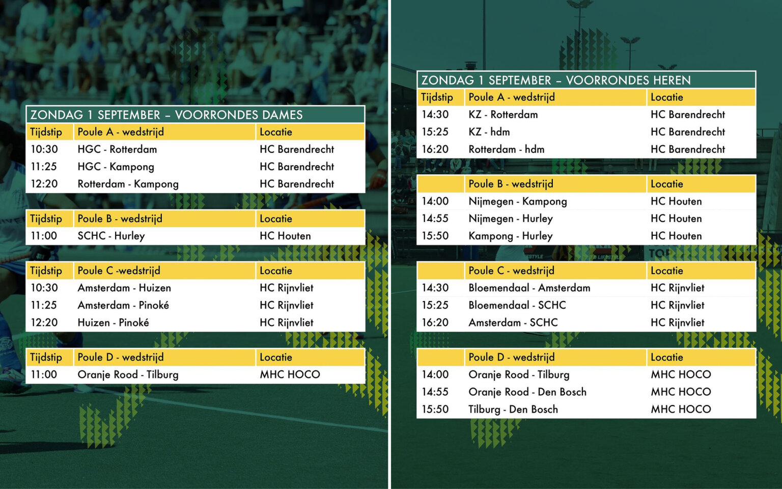 ABN AMRO Cup 2024 check hier het speelschema